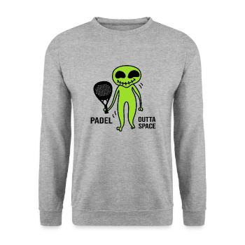 Padel Padeltennis Padel-space PADELTENNIS-sport - Unisex Pullover - Weißgrau meliert - Vorne - Alina (178cm) & Michal (187cm)
