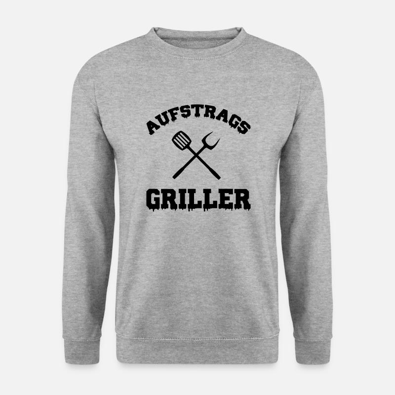 auftrags griller - Unisex Pullover - Weißgrau meliert