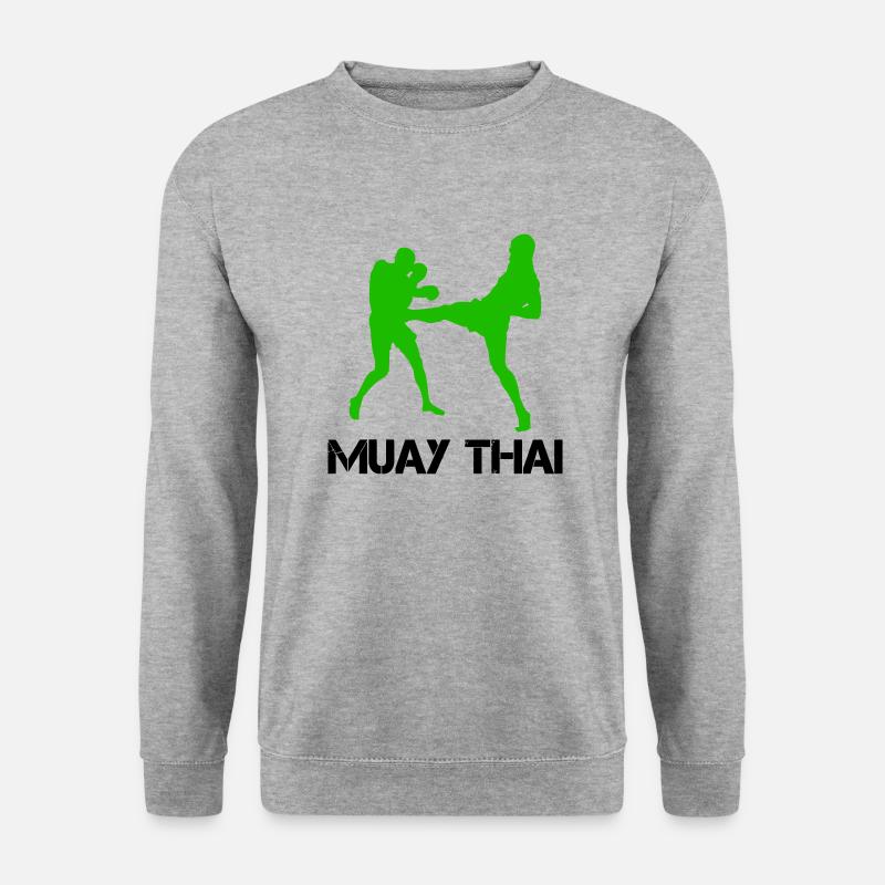 muay thai 1 - Unisex Pullover - Weißgrau meliert