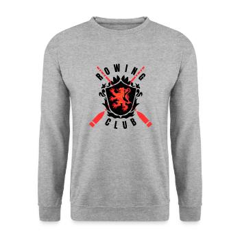Armoiries du club d’aviron - Sweat-shirt Unisexe - gris chiné - Devant - Alina (178cm) & Michal (187cm)