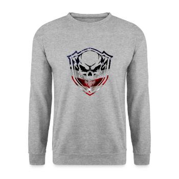 Army War Military Uniform Force Soldier Camouflage - Unisex Sweatshirt - salt & pepper - Front - Alina (178cm) & Michal (187cm)