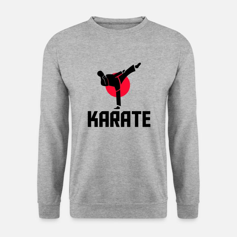 karate - Unisex Pullover - Weißgrau meliert