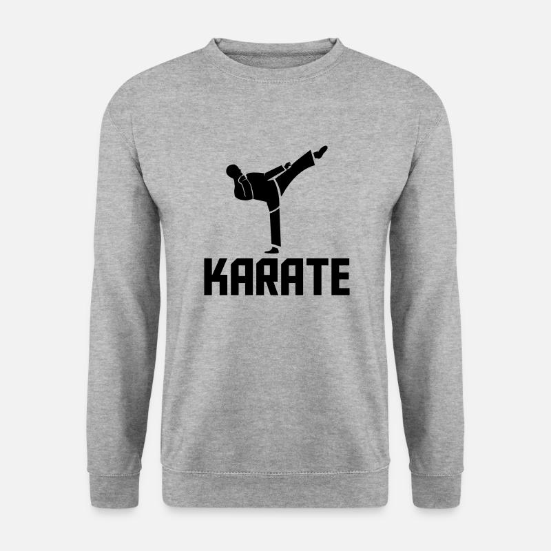 karate - Unisex Pullover - Weißgrau meliert