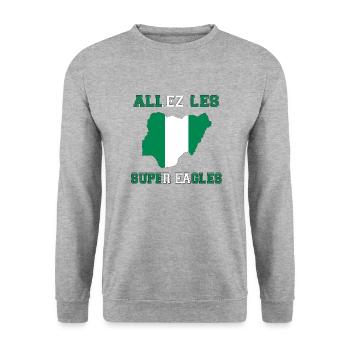 Allez Les Supers Aigles Maillot de Pied - Sweat-shirt Unisexe - gris chiné - Devant - Alina (178cm) & Michal (187cm)
