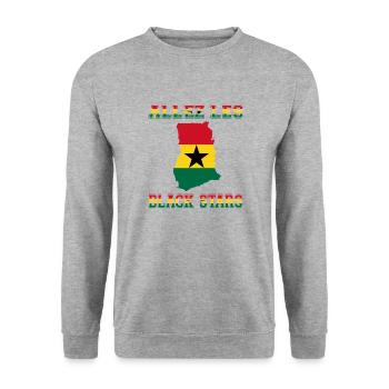 Allez Les Black Stars Maillot Meteors Starlets - Sweat-shirt Unisexe - gris chiné - Devant - Alina (178cm) & Michal (187cm)