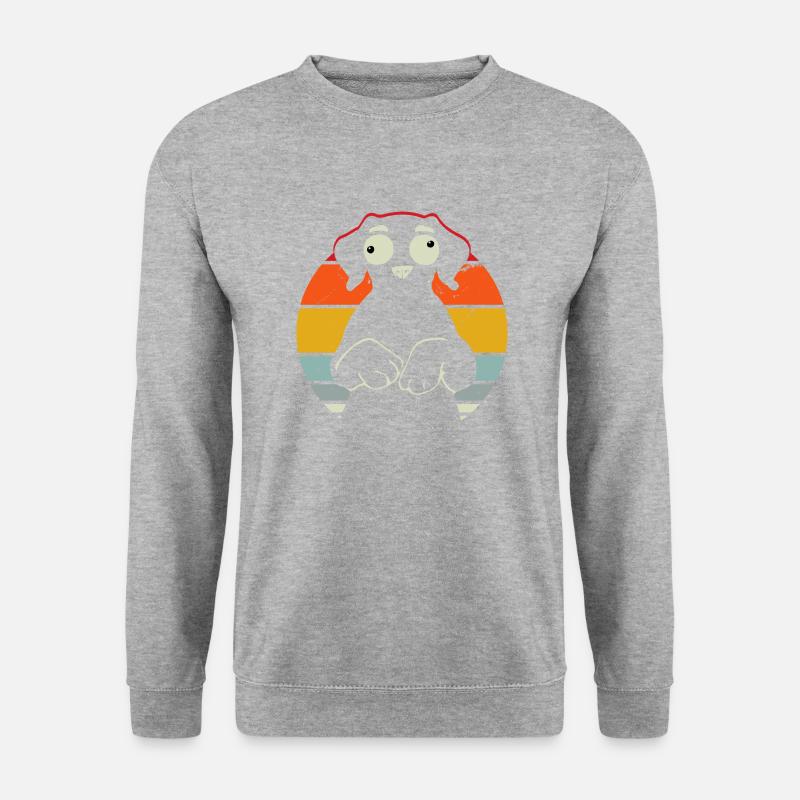 Verrückter Labrador - Unisex Pullover - Weißgrau meliert