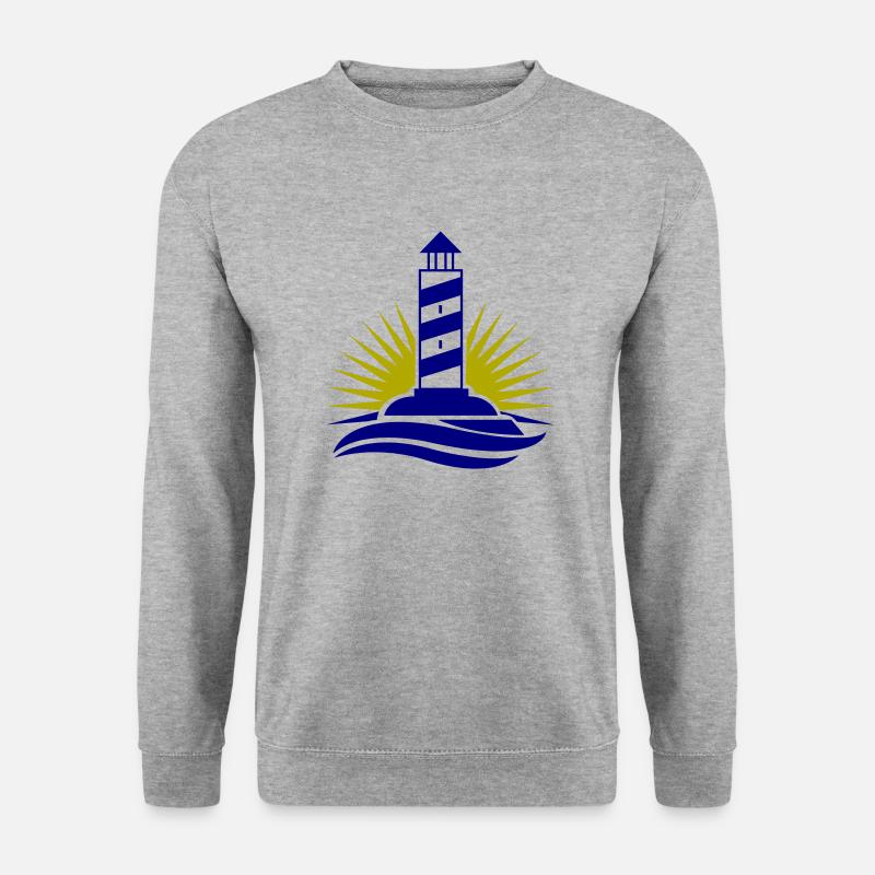 lighthouse 01 - Unisex Pullover - Weißgrau meliert