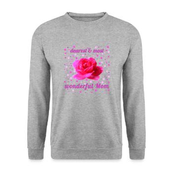 Muttertag - Unisex Pullover - Weißgrau meliert - Vorne - Alina (178cm) & Michal (187cm)