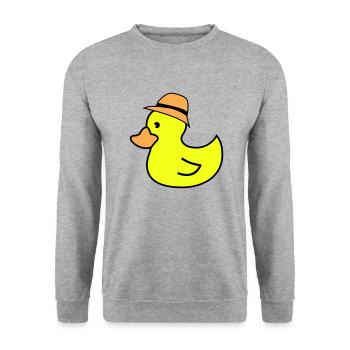 Chapeau de canard - Sweat-shirt Unisexe - gris chiné - Devant - Alina (178cm) & Michal (187cm)