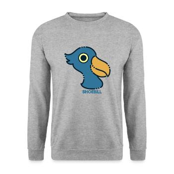 Oiseau à bec-en-sabot Ornithologue Forêt I Cadeau - Sweat-shirt Unisexe - gris chiné - Devant - Alina (178cm) & Michal (187cm)