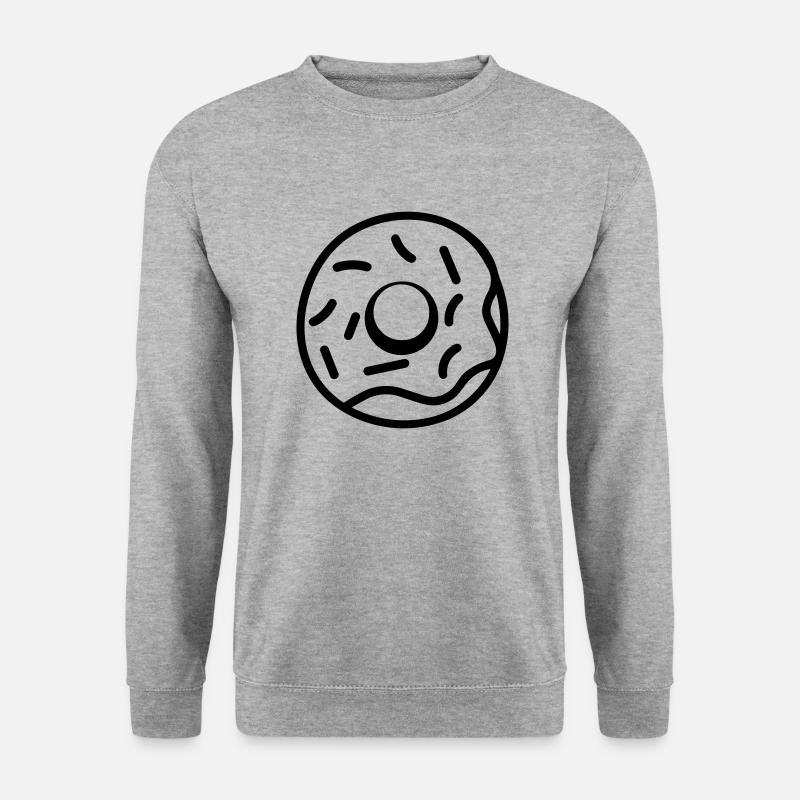 Krapfen - Unisex Pullover - Weißgrau meliert