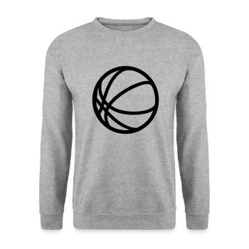 Basketball - Unisex Sweatshirt - salt & pepper - Front - Alina (178cm) & Michal (187cm)