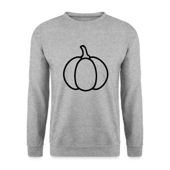 pumpkin - Unisex Sweatshirt - salt & pepper - Front - Alina (178cm) & Michal (187cm)