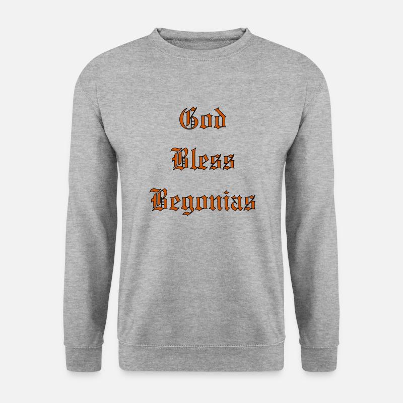 GodBlessBegonias - Unisex Pullover - Weißgrau meliert
