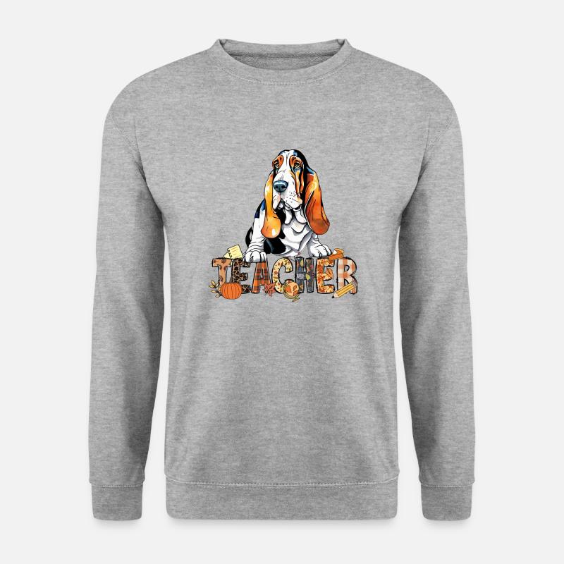 Halloween - Lehrer - Unisex Pullover - Weißgrau meliert