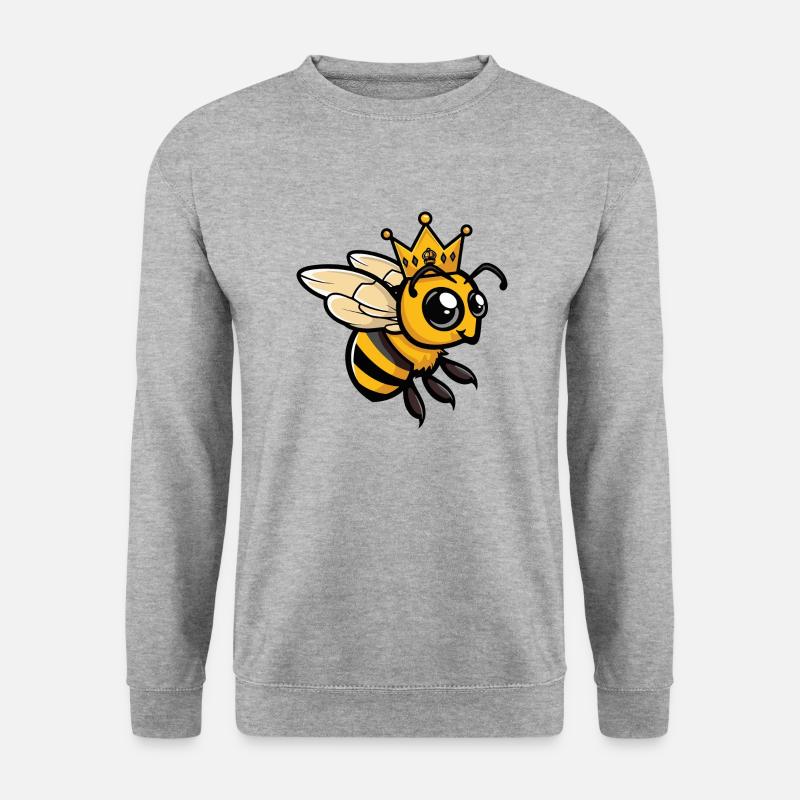 Bee Comic Crown - Unisex Sweatshirt - salt & pepper