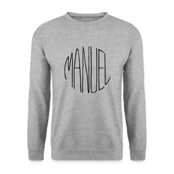 Manuel - Unisex Sweatshirt - salt & pepper - Front - Alina (178cm) & Michal (187cm)