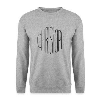 Christoph - Unisex Pullover - Weißgrau meliert - Vorne - Alina (178cm) & Michal (187cm)