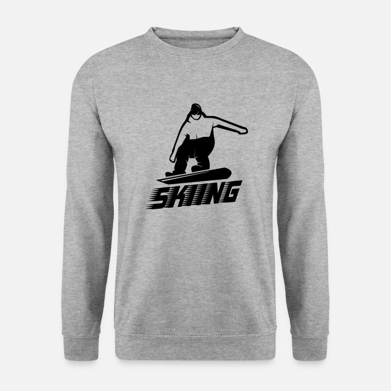 Skiing Snowboard - Unisex Sweatshirt - salt & pepper