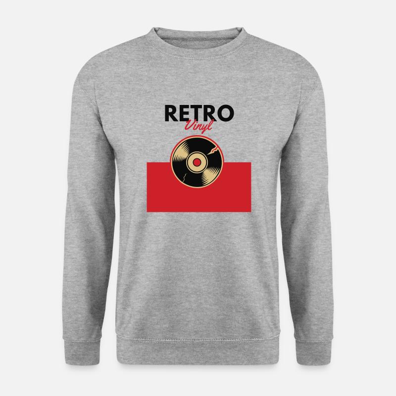 Vynil - Unisex Pullover - Weißgrau meliert