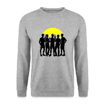 Junggesellen Party Gruppe Feiern Jga - Unisex Pullover - Weißgrau meliert - Vorne - Alina (178cm) & Michal (187cm)