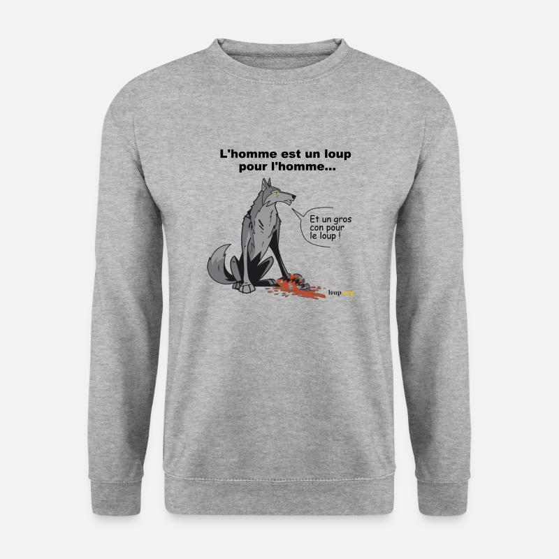 wolfman - Unisex Pullover - Weißgrau meliert