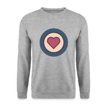 facteur cardiaque - Sweat-shirt Unisexe - gris chiné - Devant - Alina (178cm) & Michal (187cm)
