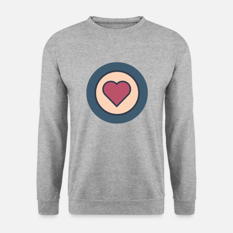 heart factor - Unisex Pullover - Weißgrau meliert