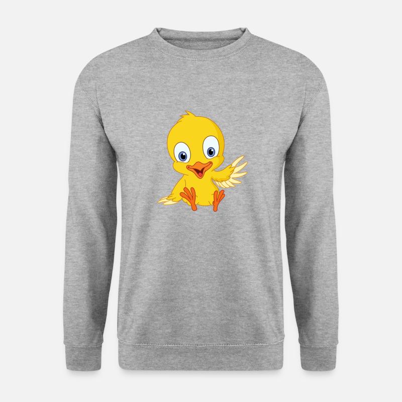 Süßer Küken - Unisex Pullover - Weißgrau meliert