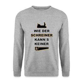 Schreiner - Unisex Pullover - Weißgrau meliert - Vorne - Alina (178cm) & Michal (187cm)