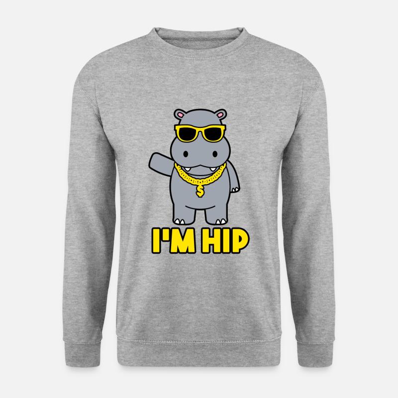 I'M HIP - Unisex Pullover - Weißgrau meliert