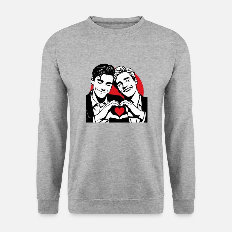 Liebe ist Liebe - Unisex Pullover - Weißgrau meliert