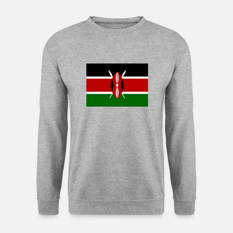Kenia - Unisex Pullover - Weißgrau meliert