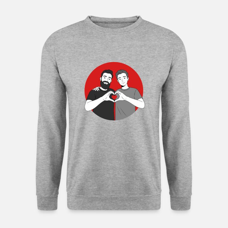 Liebe ist Liebe - Unisex Pullover - Weißgrau meliert