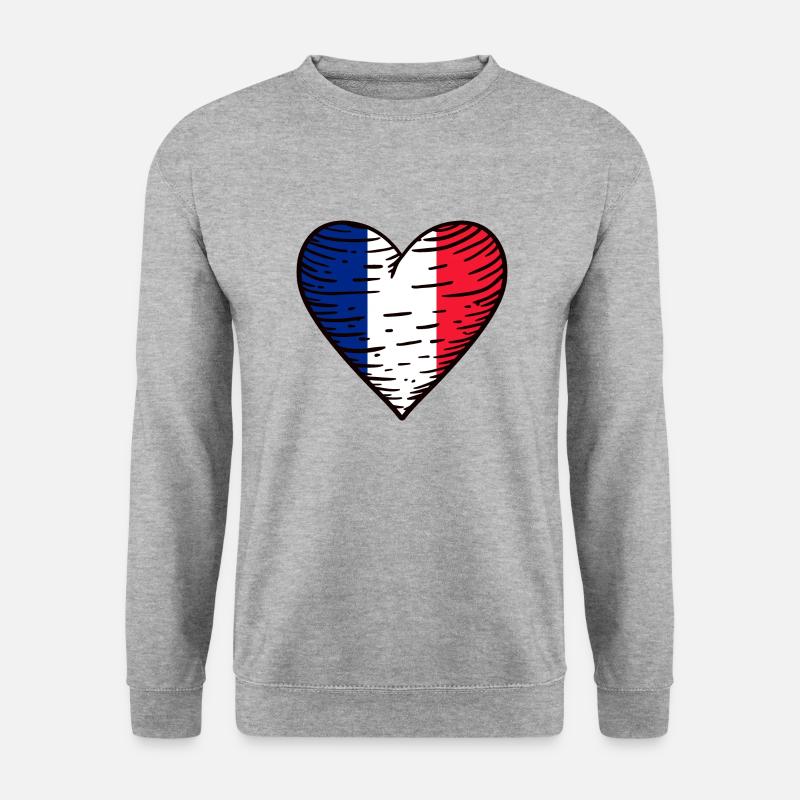 Drapeau français Drapeau Français Drapeau - Sweat-shirt Unisexe - gris chiné