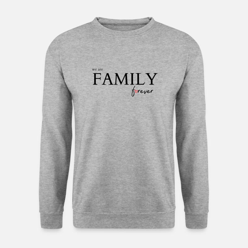 We are family forever - Unisex Pullover - Weißgrau meliert