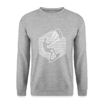 Kitesurf Femme Kitesurfeur Kitesurfeur Homme Kitesurf Kitesurf - Sweat-shirt Unisexe - gris chiné - Devant - Alina (178cm) & Michal (187cm)