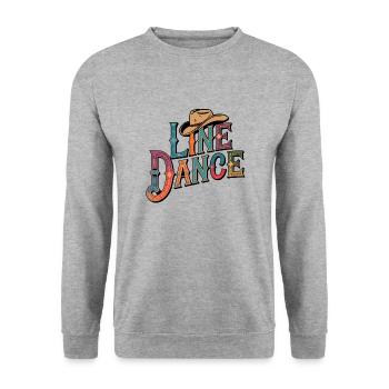 La danse en ligne : mon hobby - ma passion - mon truc - Sweat-shirt Unisexe - gris chiné - Devant - Alina (178cm) & Michal (187cm)