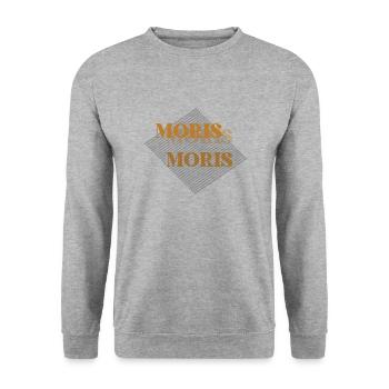 Moris Moris Vintage - Unisex Pullover - Weißgrau meliert - Vorne - Alina (178cm) & Michal (187cm)