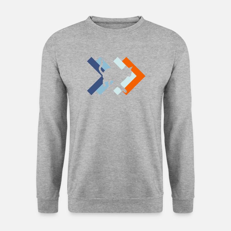 chat - Sweat-shirt Unisexe - gris chiné
