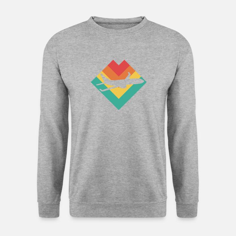 Flughafen - Unisex Pullover - Weißgrau meliert