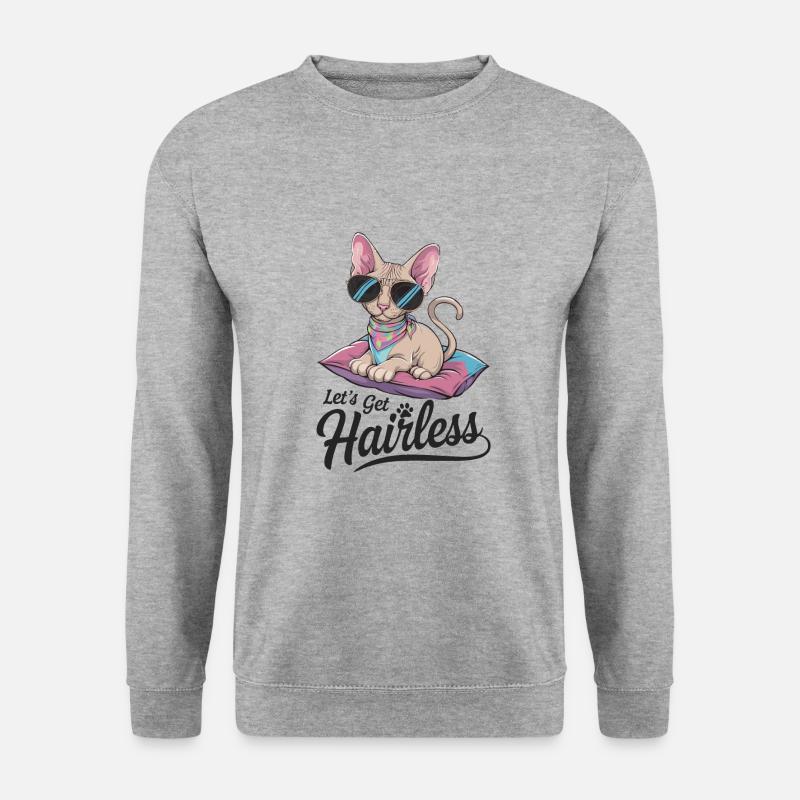 Let's Get Hairless - Unisex Pullover - Weißgrau meliert