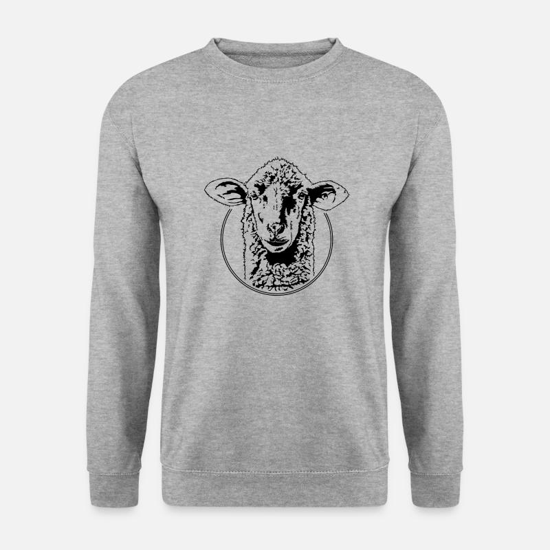 MOUTONS Moutons Schäfer Schafkopf Wilsigns - Sweat-shirt Unisexe - gris chiné