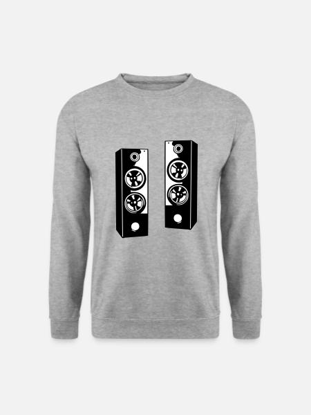 Haut-parleurs, système audio musical - Sweat-shirt Unisexe - gris chiné