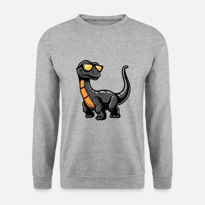 Dinosaur brontosaurus Cool Comic - Unisex Sweatshirt - salt & pepper