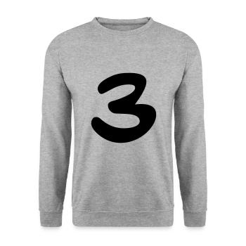 Trois - Sweat-shirt Unisexe - gris chiné - Devant - Alina (178cm) & Michal (187cm)