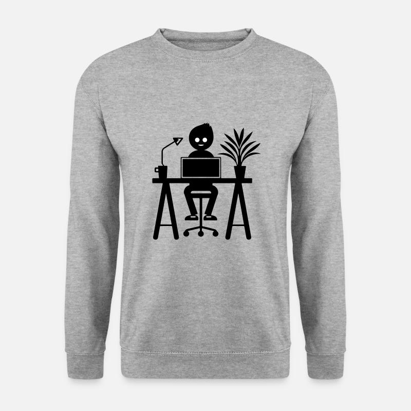 Arbeiter Computer Job Lernen - Unisex Pullover - Weißgrau meliert