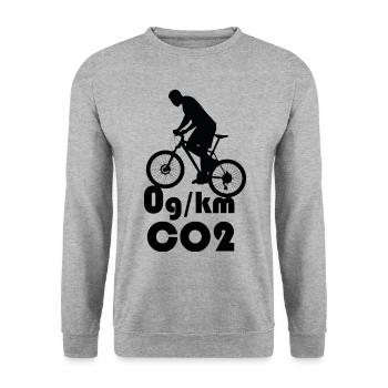 Climate change CO2 Neutral Cycling - Unisex Sweatshirt - salt & pepper - Front - Alina (178cm) & Michal (187cm)