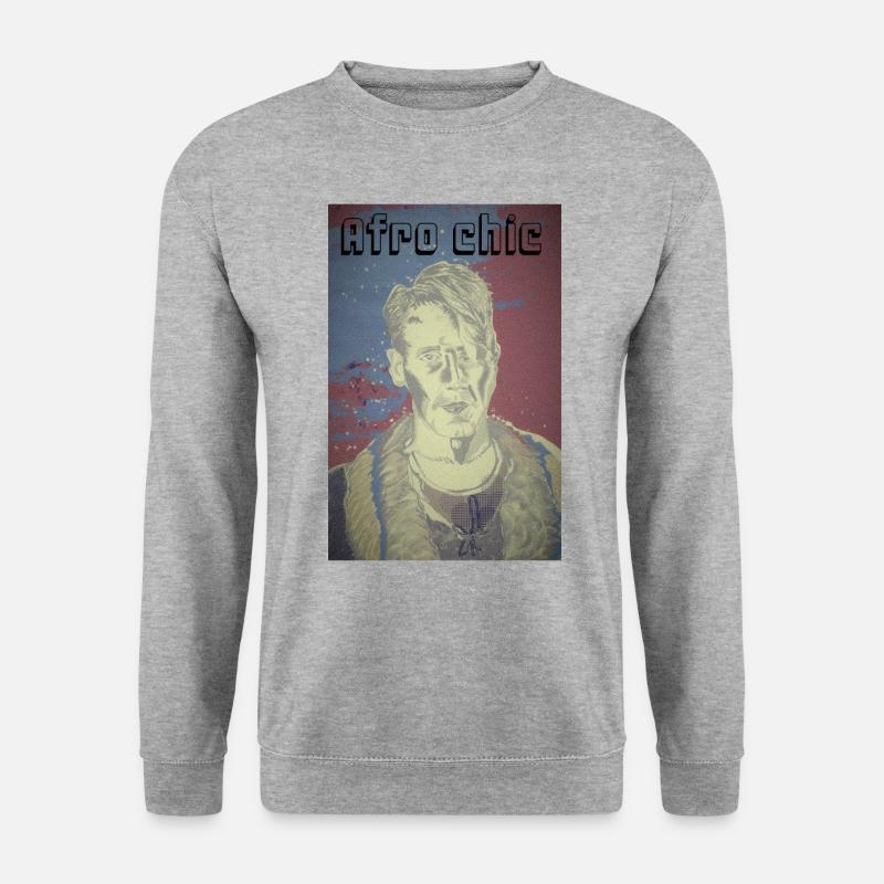 Afro-Chic - Unisex Pullover - Weißgrau meliert