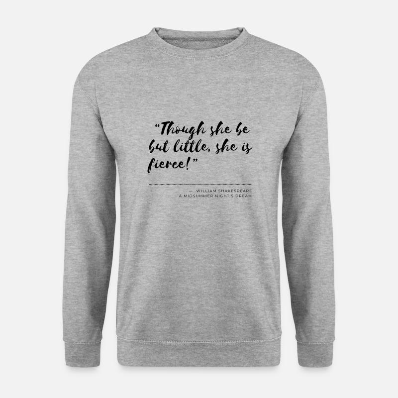...she is fierce! - Unisex Pullover - Weißgrau meliert